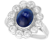 Antique Blue Sapphire Cabochon Ring