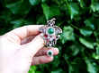 1900s Emerald Pendant Necklace Outside 