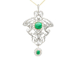 1900s Emerald Pendant Necklace