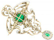 1900s Emerald Pendant Necklace