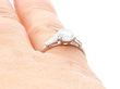 Wearing Round Brilliant Cut Diamond Ring
