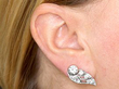 Art Deco Diamond Earrings wearing
