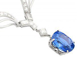 Ceylon Blue Sapphire Necklace with Diamonds setting