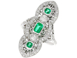1920s Emerald and Diamond Ring