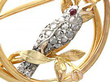 Antique Gold Bird Brooch