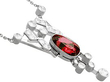 Art Deco Garnet and Diamond Pendant Necklace
