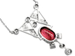 Art Deco Garnet and Diamond Pendant Necklace