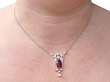 Art Deco Garnet and Diamond Pendant Necklace