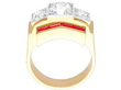 Art Deco Ruby and Diamond Ring side