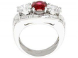 Certified Ruby Ring with Diamonds 
