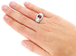 Certified Ruby Ring with Diamonds Wearing