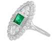 Emerald and Diamond Dress Ring Platinum