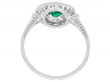 Emerald and Diamond Dress Ring Platinum