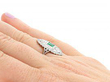 Emerald and Diamond Dress Ring Platinum