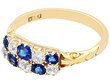 Victorian Sapphire and Diamond Ring