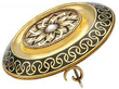 Antique Gold Enamel Mourning Brooch
