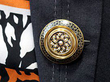 Antique Gold Enamel Mourning Brooch