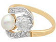 Certified Pearl and Diamond Ring
