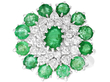 Large Emerald and Diamond Cocktail Ring 