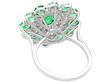 Large Emerald and Diamond Cocktail Ring back