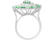 Large Emerald and Diamond Cocktail Ring setting
