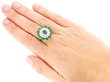 Large Emerald and Diamond Cocktail Ring Wearing