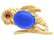 Antique Gemstone Bird Brooch