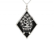 Onyx Panel Pendant with Diamonds