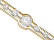 Antique Gold Bar Brooch with Diamonds