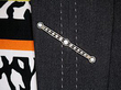 Antique Gold Bar Brooch with Diamonds Wearing