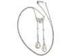 Pearl and Diamond Double Drop Pendant