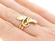 Edwardian Snake Ring in Gold Wearing