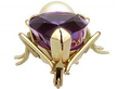 Amethyst Insect Brooch
