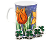 Enamel and Silver Menu Holders
