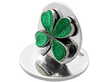 Enamel and Silver Menu Holders