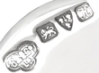 Enamel and Silver Menu Holders