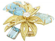 Floral Aquamarine Brooch
