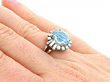Vintage Aquamarine and Diamond Ring