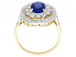 Natural Sapphire and Diamond Ring