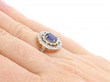 Natural Sapphire Ring on hand