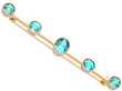 Antique Blue Zircon Brooch