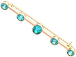 Antique Blue Zircon Brooch