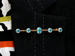 Antique Blue Zircon Brooch Wearing