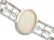 Antique opal and diamond bracelet back of