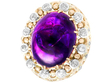 Oval Cabochon Amethyst Ring