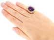 Oval Cabochon Amethyst Ring Wearing