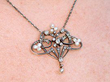 Wearing Antique Pearl and Diamond Pendant