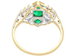 Emerald and Diamond Dress Ring