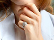 Old Cut Cluster Ring On Hand