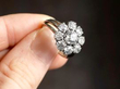 Holding Diamond Cluster Ring